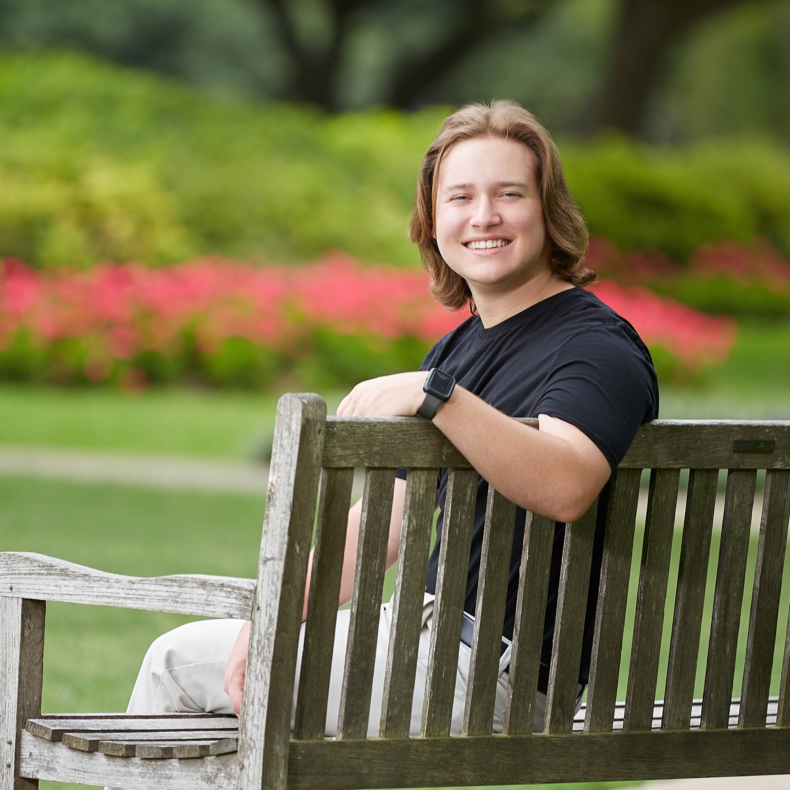 High school senior pictures bench